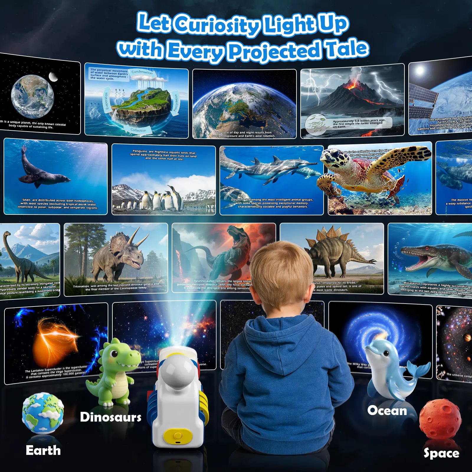 Story Projector for Kids - Educational Bedtime Story Projector, White Noise & Night Light, Storytelling Toy for Toddlers, Boys & Girls, Perfect Gift for Ages 3+