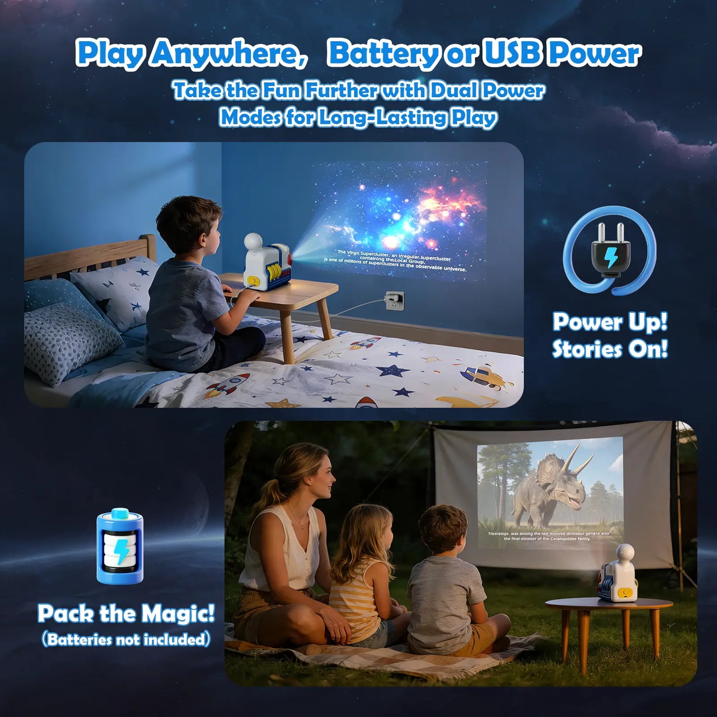 Story Projector for Kids - Educational Bedtime Story Projector, White Noise & Night Light, Storytelling Toy for Toddlers, Boys & Girls, Perfect Gift for Ages 3+