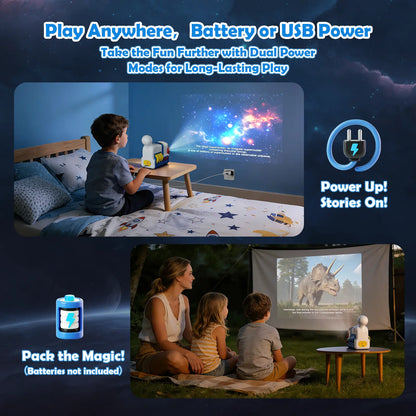 Story Projector for Kids - Educational Bedtime Story Projector, White Noise & Night Light, Storytelling Toy for Toddlers, Boys & Girls, Perfect Gift for Ages 3+