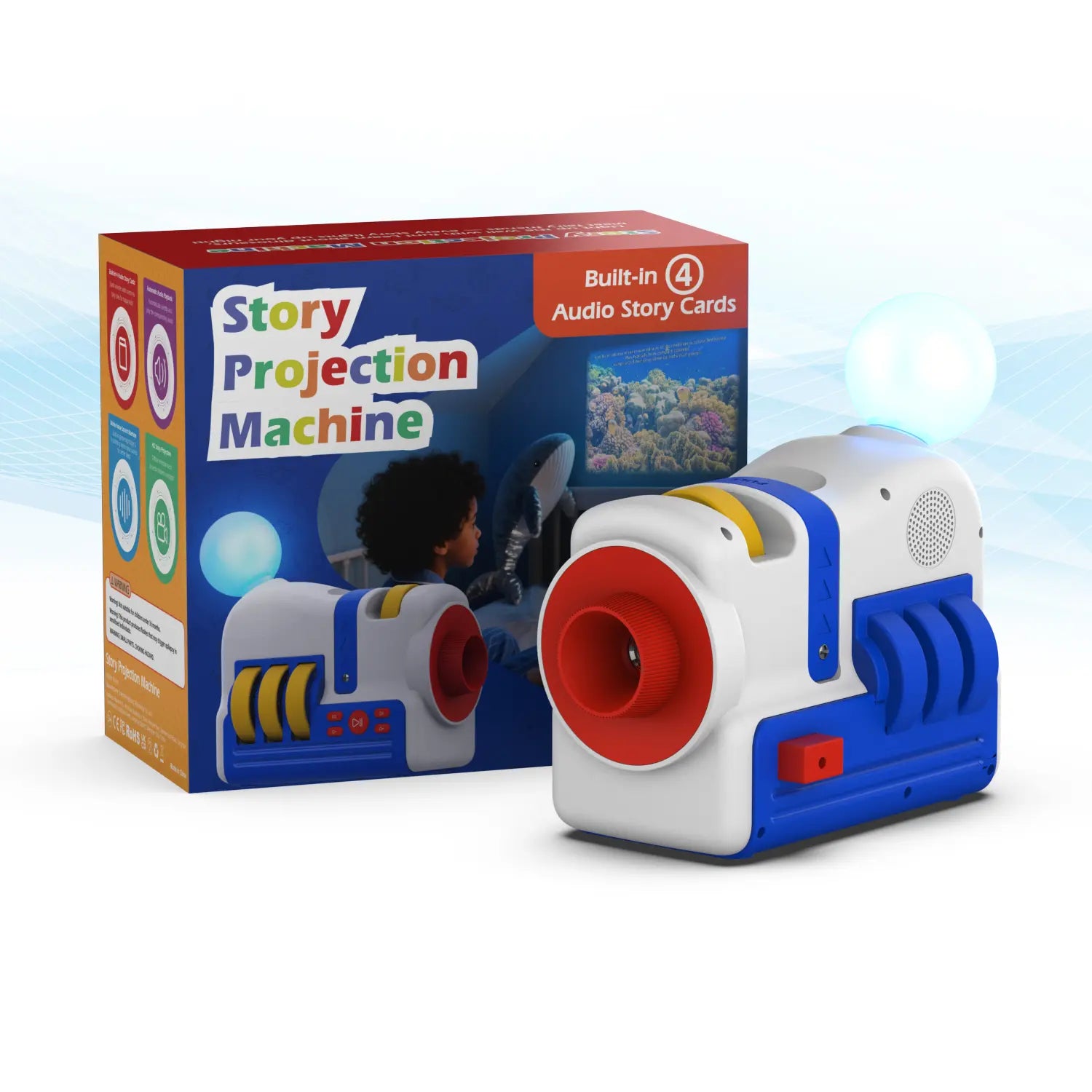 Story Projector for Kids - Educational Bedtime Story Projector, White Noise & Night Light, Storytelling Toy for Toddlers, Boys & Girls, Perfect Gift for Ages 3+